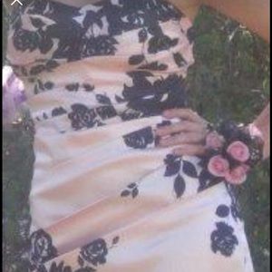 Pink and black tube homecoming dress size 5